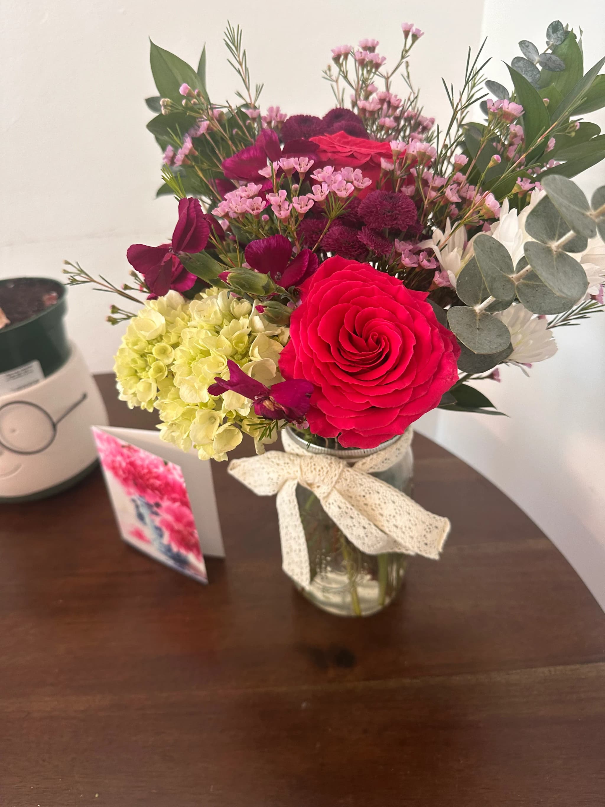 Fresh flowers from the side